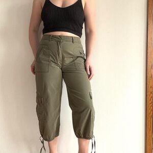 The Territory Ahead cropped army green cargo pants